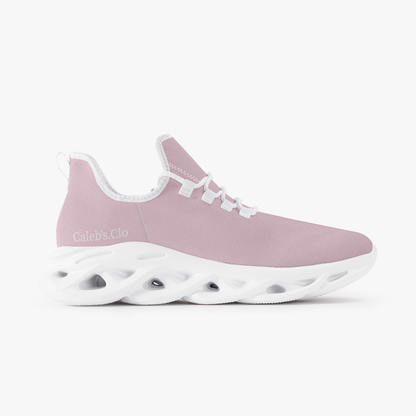 Caleb’s Clo Mesh Knit Sneakers- Light Pink