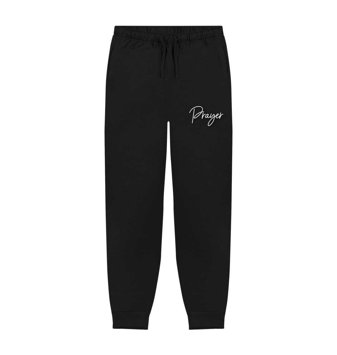 Black Prayer Cotton Joggers