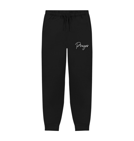 Black Prayer Cotton Joggers