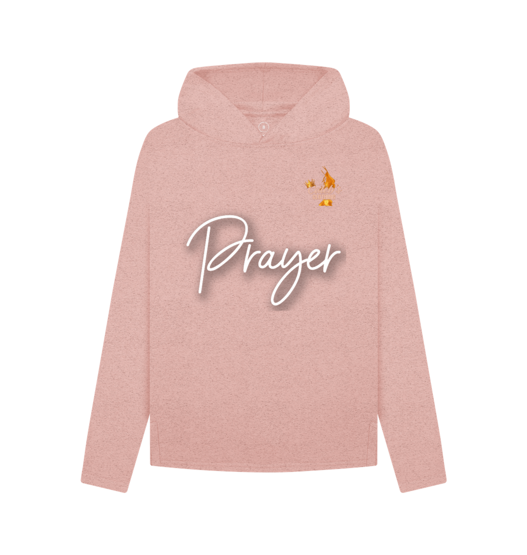 Sunset Pink Prayer Women Pullover Hoodie