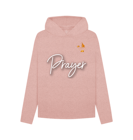 Sunset Pink Prayer Women Pullover Hoodie